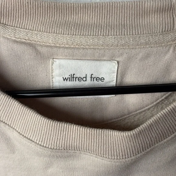 Wilfred Free Beige Crewneck Fleece Sweatshirt - Picture 3 of 4